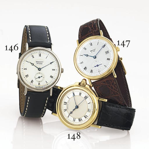 BREGUET. AN 18K WHITE GOLD WRISTWATCH
