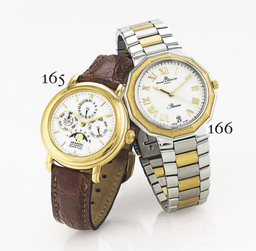 MOVADO. AN 18K GOLD AUTOMATIC PERPETUAL CALENDAR WRISTWATCH WITH MOON PHASES