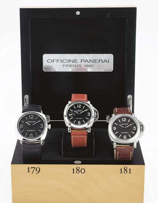 PANERAI. AN OVERSIZED STAINLESS STEEL CUSHION DIVER'S WRISTWATCH WITH ECCENTRIC SECONDS
