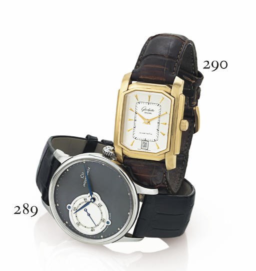 GLASHÜTTE ORIGINAL. AN 18K PINK GOLD OCTAGONAL AUTOMATIC WRISTWATCH WITH DATE