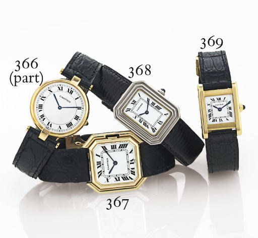 A GROUP OF TWO 18K GOLD WRISTWATCHES