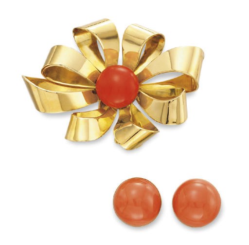 **A GROUP OF CORAL JEWELRY