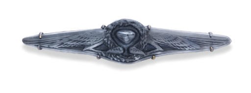 AN ART NOUVEAU GLASS BROOCH, BY RENE LALIQUE