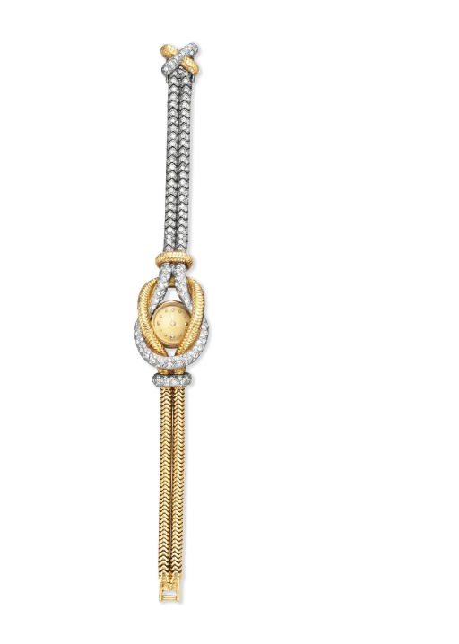 A RETRO DIAMOND AND GOLD WRISTWATCH, BY VERDURA