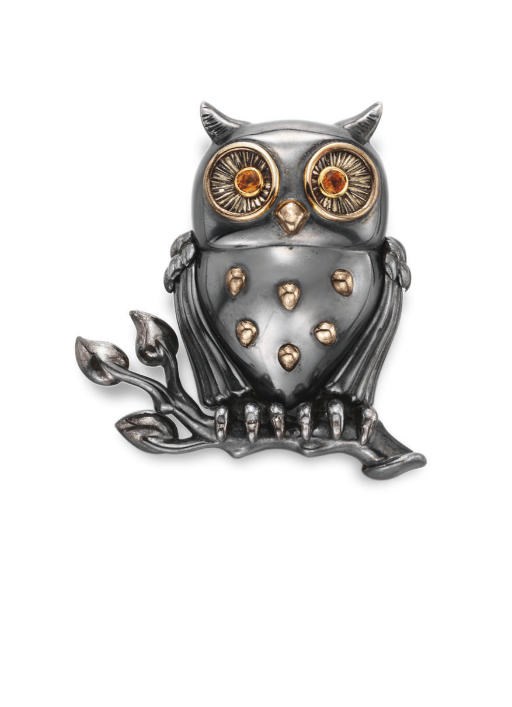 A BLACKENED STEEL BROOCH, BY RENE BOIVIN
