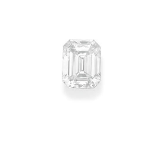 AN UNMOUNTED RECTANGULAR-CUT DIAMOND