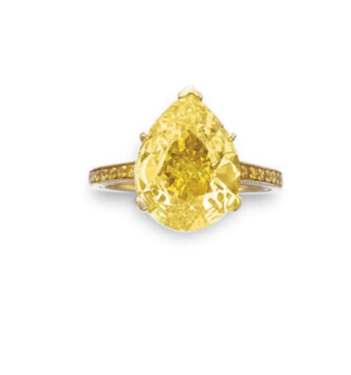 A COLORED DIAMOND RING, BY CARVIN FRENCH