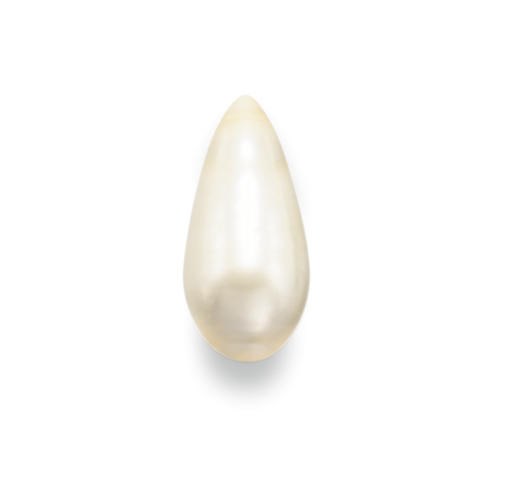 AN UNMOUNTED DROP-SHAPED PEARL