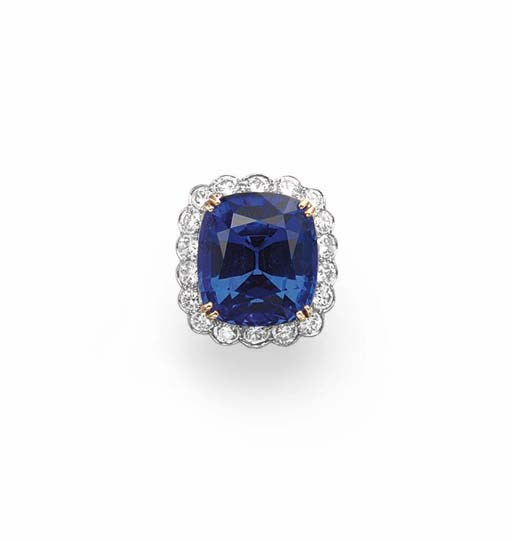 A TANZANITE AND DIAMOND RING, BY VAN CLEEF & ARPELS