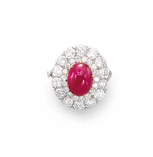 A RUBY AND DIAMOND RING, BY VAN CLEEF & ARPELS