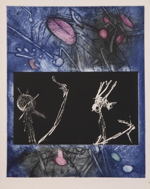 [MATTA] --FARDOULIS-LAGRANGE, Michel (1910-1994). Les Voix. Gravures sur cuivre de Sebastian Matta. [Paris:] Georges Visat & Le Point cardinal, [1964].
