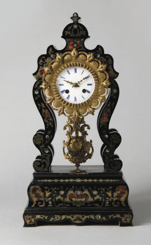 PETITE PENDULE PORTIQUE D'EPOQUE NAPOLEON III