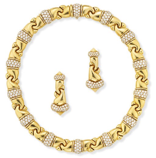 A DIAMOND-SET 'GANCIO' SET, BY BULGARI