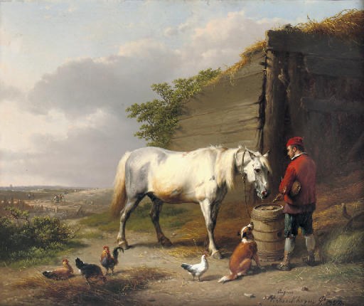 Eugene Joseph Verboeckhoven (Belgian, 1798-1881)