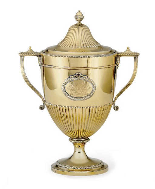 A GEORGE III SILVER-GILT CUP AND COVER