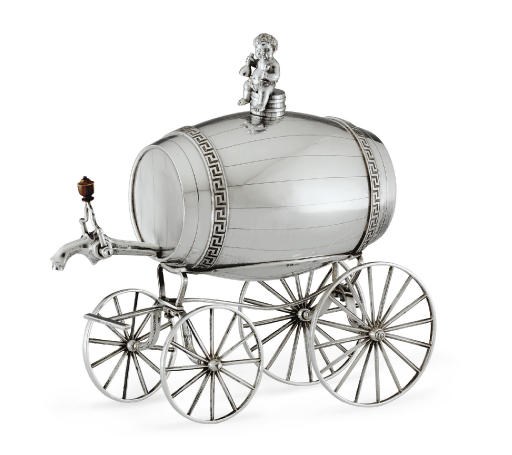 A GEORGE III SILVER JOLLY WAGON