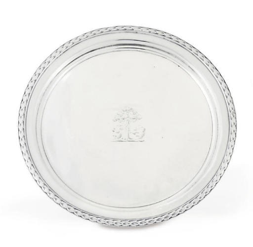 A GEORGE IV SILVER BOTTLE STAND