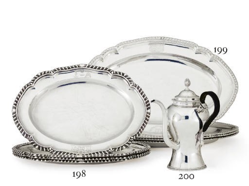 A SET OF FOUR GEORGE II SILVER MEAT DISHES
