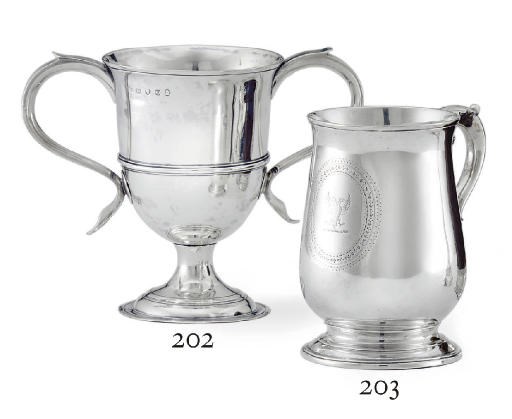A GEORGE III SILVER TWO-HANDLED CUP