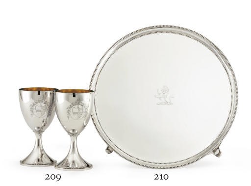A GEORGE III SILVER SALVER