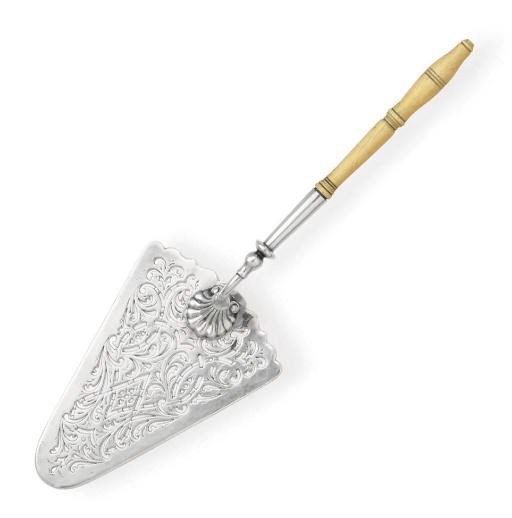 A GEORGE II SILVER FISH SLICE**