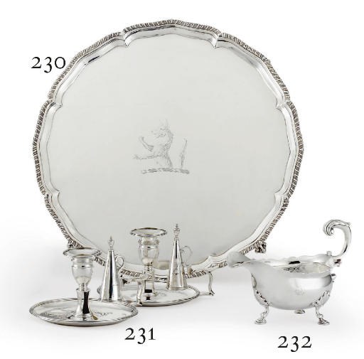 A GEORGE III SILVER SALVER