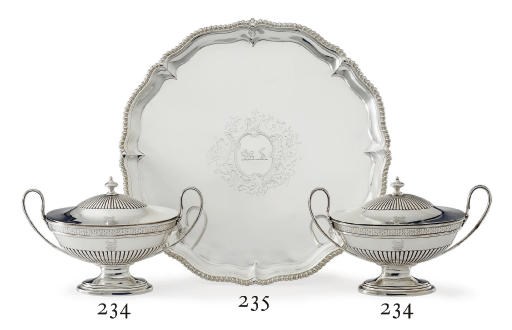 A GEORGE III SILVER SALVER