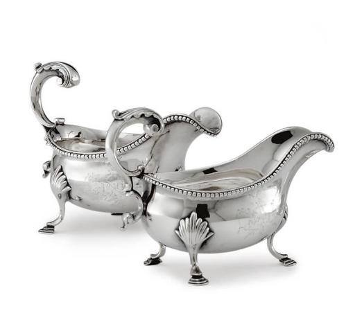 A PAIR OF GEORGE III SILVER SAUCEBOATS