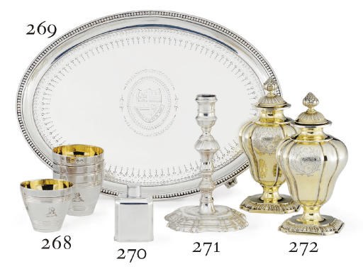 A GEORGE II SILVER TAPERSTICK