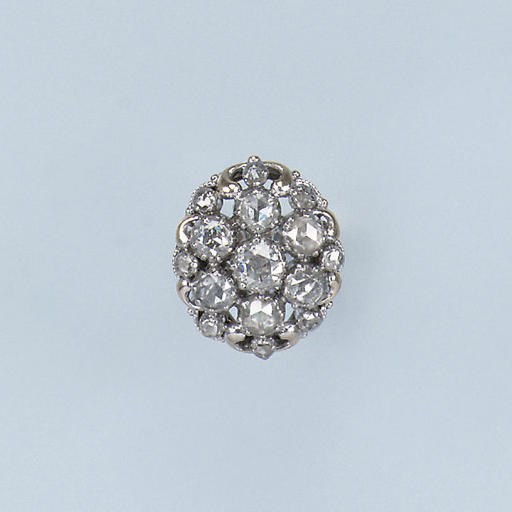 A ROSE-CUT DIAMOND RING