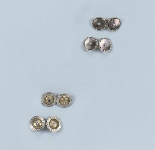 TWO PAIRS OF CUFF LINKS