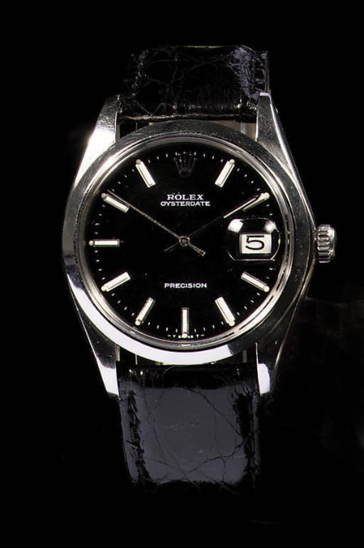 A STAINLESS STEEL AUTOMATIC WATER RESISTANT WRISTWATCH WITH SWEEP CENTRE SECONDS AND DATE, BY ROLEX