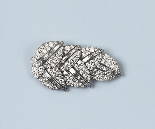 A DIAMOND BROOCH, BY CARTIER