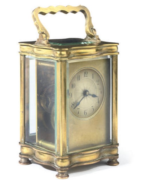 A FRENCH EIGHT DAY CARRIAGE TIMEPIECE