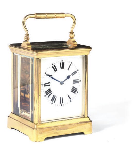 A FRENCH EIGHT DAY CARRIAGE TIMEPIECE