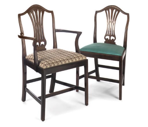 A MAHOGANY ARMCHAIR