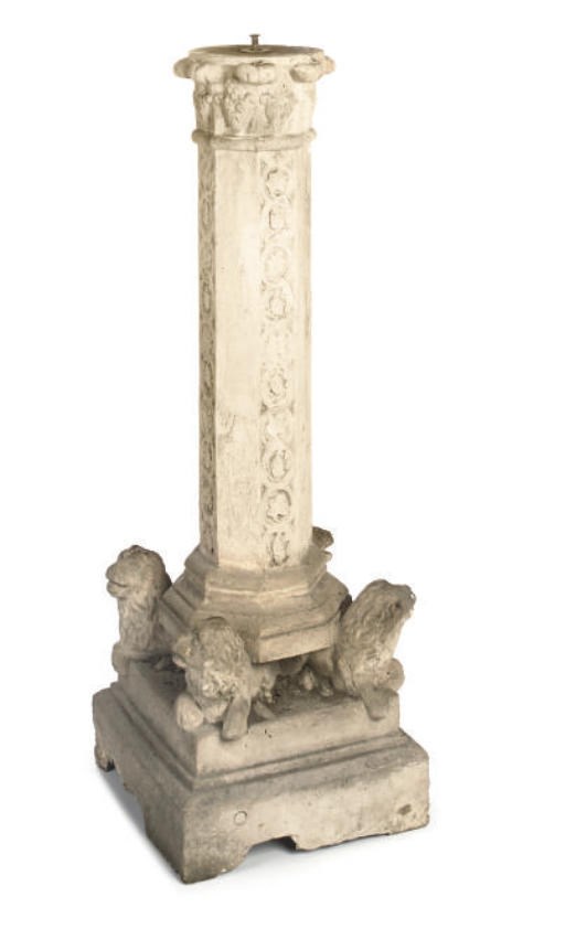 AN ITALIAN COMPOSITION PEDESTAL