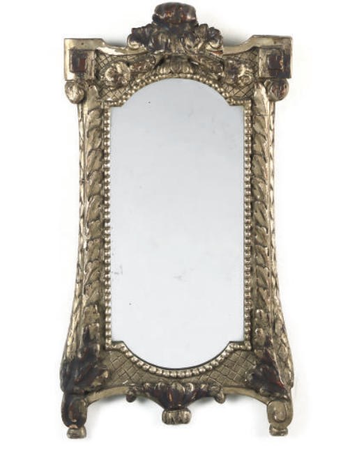 AN ITALIAN SILVERED MIRROR