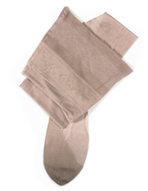 QUEEN MARY'S STOCKINGS A PAIR OF SILK STOCKINGS