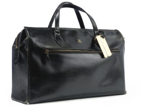 PRINCESS MARY'S HANDBAG
A BLACK BOX LEATHER TWIN-HANDLED BAG
