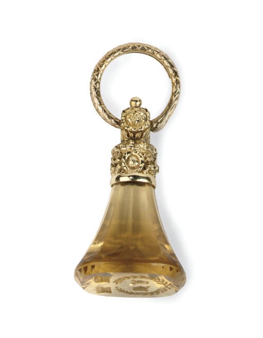 AN EARLY 19TH CENTURY GOLD AND CITRINE FOB SEAL