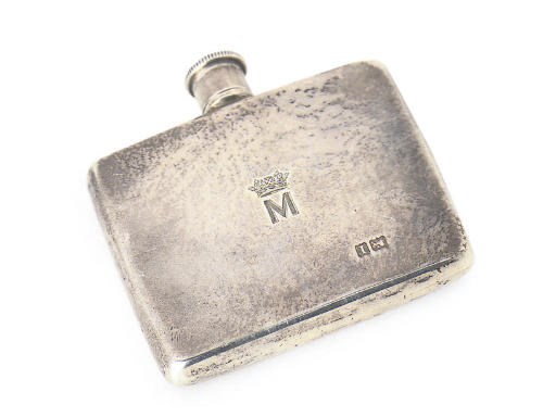 PRINCESS MARY'S PERFUME FLASK A GEORGE V SMALL SILVER PERFUME FLASK