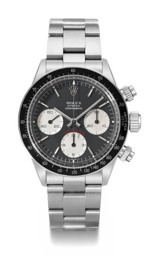 Rolex. A stainless steel water-resistant chronograph wristwatch with bracelet
