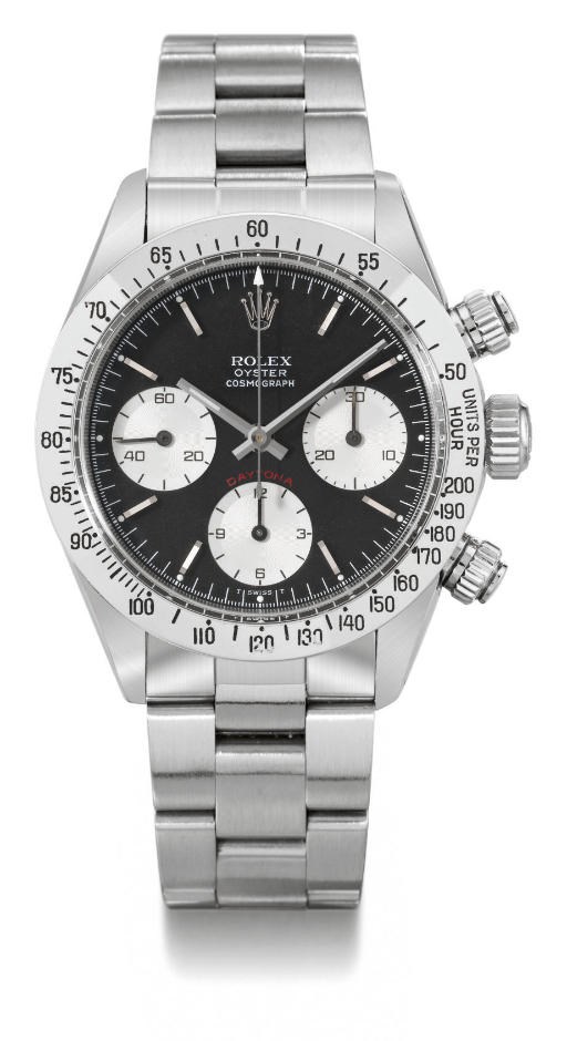 Rolex. A stainless steel water-resistant chronograph wristwatch with bracelet