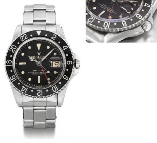 Rolex. A fine stainless steel self-winding water-resistant dual time wristwatch with sweep centre seconds, date and bracelet
