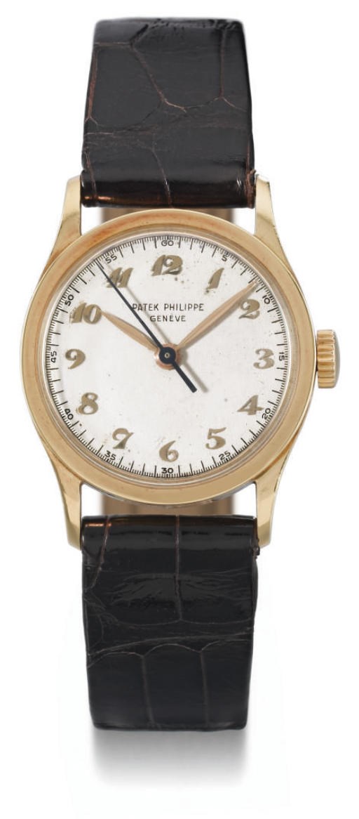 Patek Philippe. A fine and rare 18K gold wristwatch with sweep centre seconds and Breguet numerals