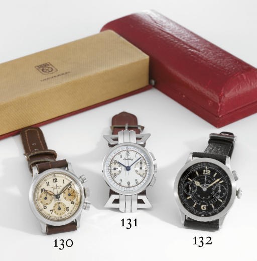 Tissot. A large and attractive stainless steel aviator's chronograph wristwatch with black dial