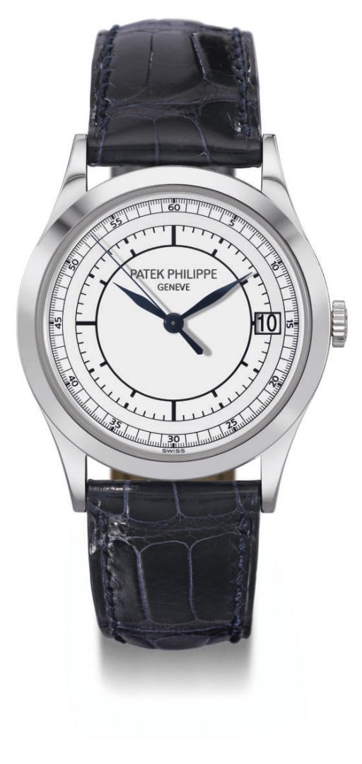 Patek Philippe. A fine 18K white gold self-winding water-resistant wristwatch with sweep centre seconds, date, two-tone silvered dial, original sales tag and certificate