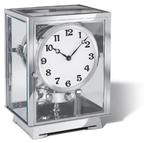 Jaeger-LeCoultre. A fine, rare and early chrome-plated Atmos clock
