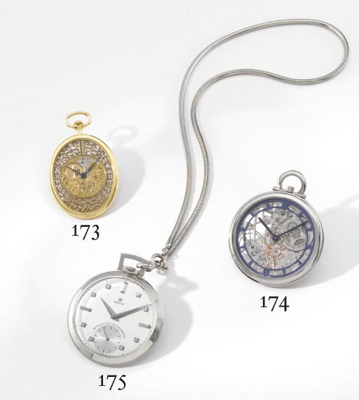 Audemars Piguet. A fine and rare 18K white gold skeletonized keyless lever dress watch